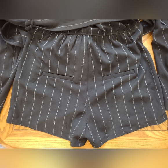 Dynamite blazer black lined detailing tie romper - Picture 5 of 5